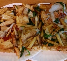 Garlic Bread, Chicken, Spinach, Penne, Marinara, Mild & Sharp